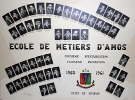 École des Arts et Métiers : mosaïque « Deuxième Spécialisation Troisième Promotion 1960-1961 ».